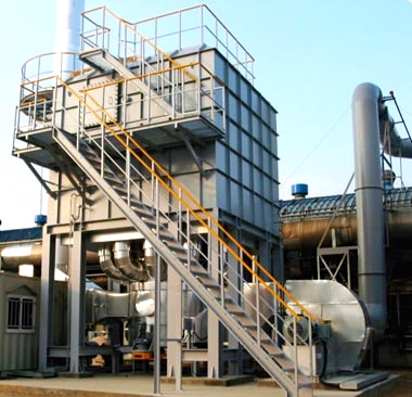 윈테크의 활성탄 타워 설치 사진