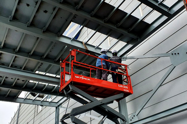 윈테크 플랜트 설비용 철 구조물 제작 사례