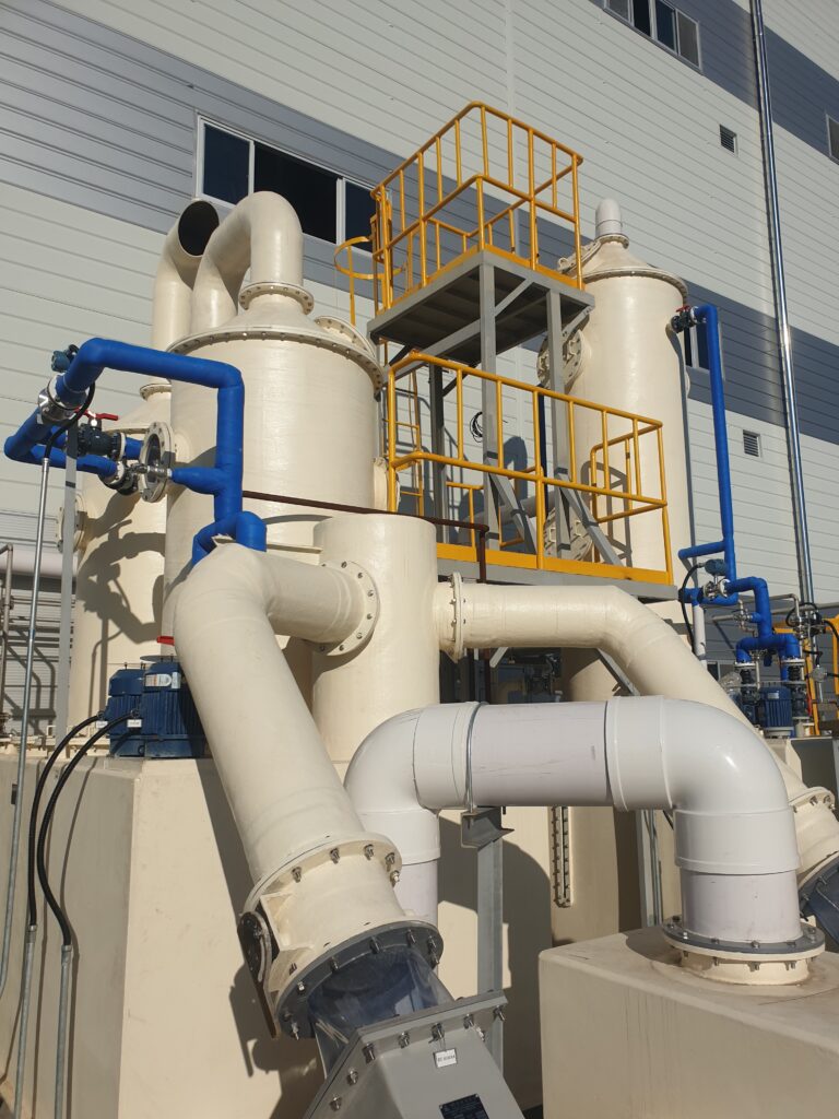 윈테크의 집진기 설치 사진